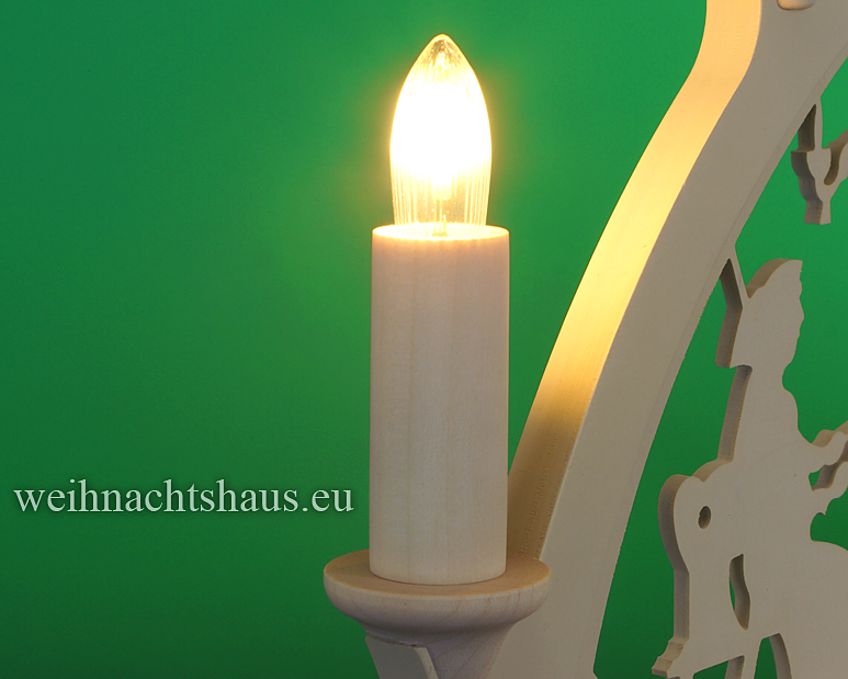 LED Kerze 46v für Schwibbögen LEDs 46 Volt Lichterbögen Spitzkerze Riffelkerze